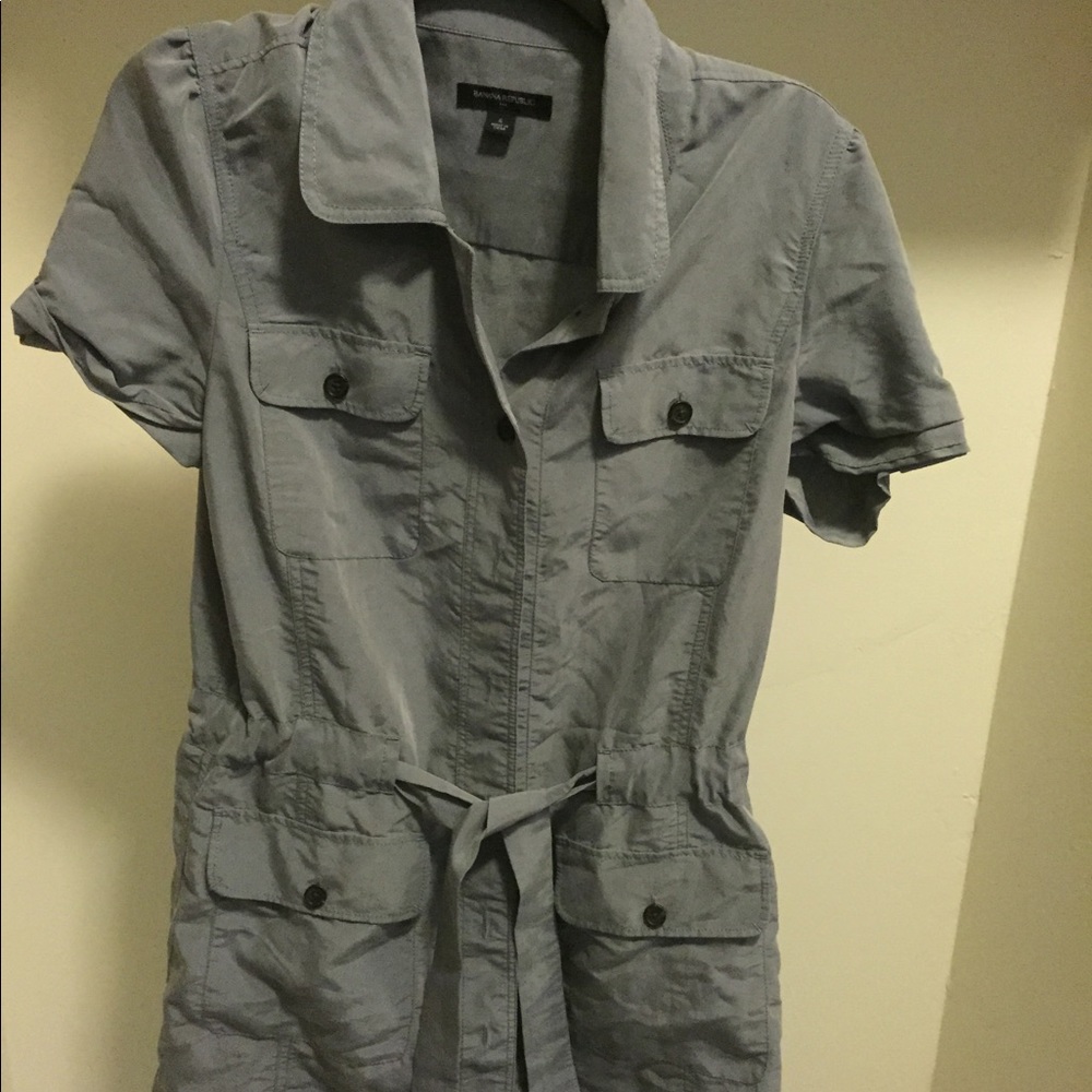 Silk Like Shirt Dress